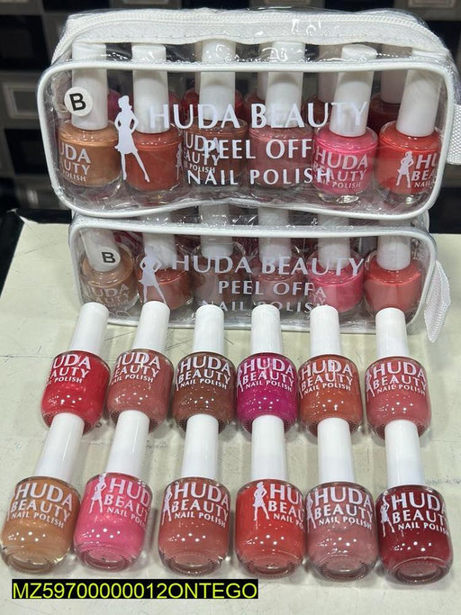 Peel Off Nail Polish, Pack Of 12